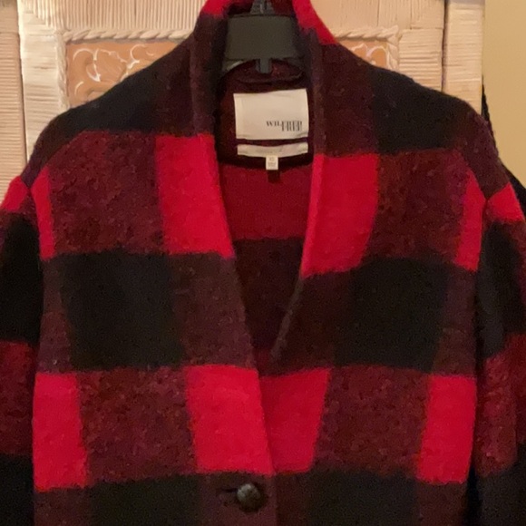 Aritzia Wilfred Free Buffalo Check Wool Coat - Picture 4 of 12